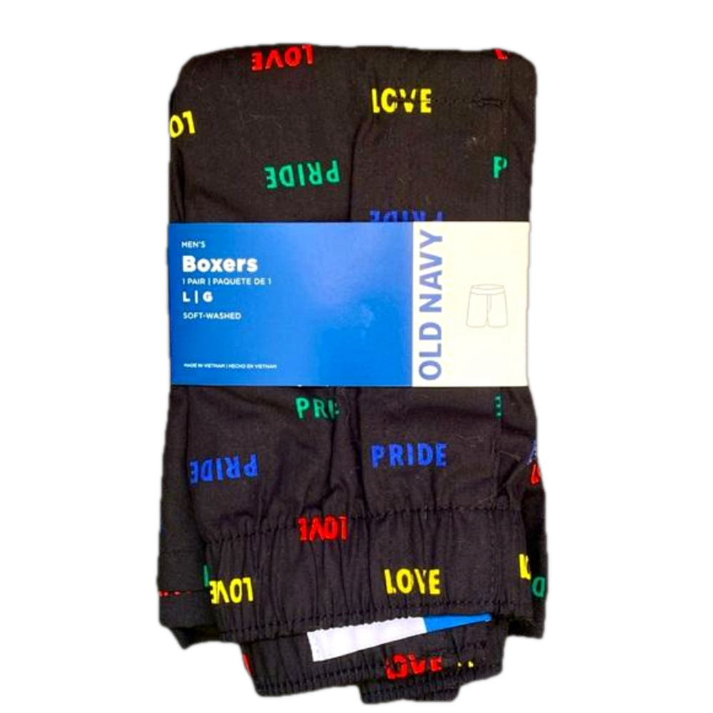 Mens LGBTQ+ Gay Pride Boxer Shorts - Size Large - Old Navy - NWT